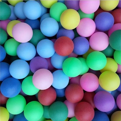 Bright Color Ping Pong Balls Wholesale Custom Printed Logo Numbers Patterns PE PP Toy Plastic Table Tennis Ball